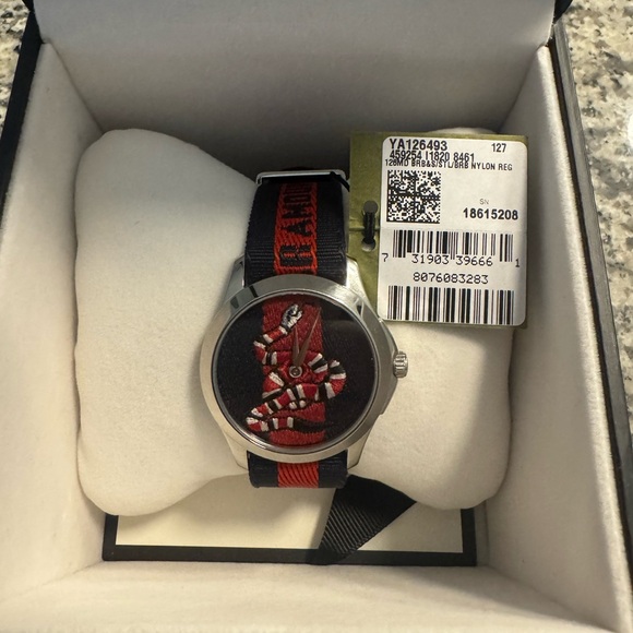 Brand New Gucci Watch red/blue/snake - Picture 1 of 1
